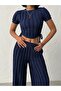 Side Gathered Crop Trousers Set Modern Fit Women - 2