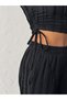 Side Gathered Crop Trousers Set Modern Fit Women - 4