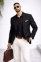 Men's Polo Neck Lace-Like Knit Knitwear T-Shirt Summer Knitwear Buttoned Modern Knitwear - 3