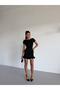 Bodycon Scuba Fabric Short Sleeve Skirt Ruffled Dress - 7