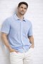 Men's Polo Neck Lace-Like Knit Knitwear T-Shirt Summer Knitwear Buttoned Modern Knitwear - 7