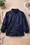 Girl Boy Leather-Look Shiny Coat Zippered Pocket Look Transitional Children's Jacket 5-6-7-8 Years Old - 2
