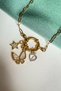 Transformation & Love & Luck Butterfly Heart and Star Figured Sailor's Anchor Steel Manifest Necklace - 3