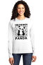 Panda Answer White Crew Neck Long Sleeve Combed Cotton Women's T-Shirt