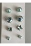 Minimal Colorful Studded 4 Pairs-8 Pieces Pearl Earring Set