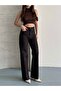Women's Stoned Jean High Waist Wide-Leg Pants Brown - 4