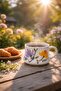 كوب سيراميك بتصميم زهور ريفية سعة 200 مل - 4