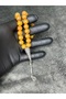 Glittery High Quality Orange Powder Amber Prayer Beads - 4