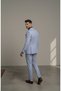 Men's Striped Double-Breasted Slim Fit Suit with Pocket Bag (2026) - 3