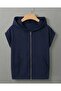 Lerixmod_Unisex Women Men 3 m Transitional Kangaroo Pocket Hooded Length Zipper Bat Sleeve