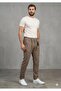 Men's Elastic Waist Double Leg Jogger Pants Linen Trousers