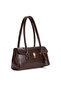 Women's Clamshell Lock and Charm Detailed Handbag and Shoulder Bag - 4