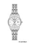 Round Case Women's Wristwatch |   31mm Steel Case, Silver Metal Band, Silver Dial - 6