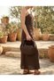 Lona Brown Knot Detailed Mini Clutch Bag - 2