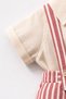 Baby Boy Shirt and Striped Strap Salopet Set - 5