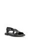 Elit Koc54-07 Women's Genuine Leather Flat Sandals Black - 2
