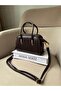 Women's Faux Leather Double Strap Shoulder Bag Bag - 2