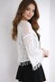 Women's White Tasseled Casual Knitwear Cardigan – Open Front 100% Cotton - 4