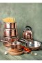 12Pcs Cookware set Prestige series P-1190, 3ply Stainless Steel 304, Hammered design, Induction.