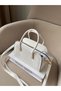 Women's Faux Leather Double Strap Shoulder Bag Bag - 5