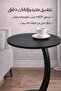Modern Black Marble Round Side Table – MDF Marble Top with Black Carbon Steel Curved Frame - 4