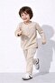 Boy's Linen Striped Fabric 100% Cotton Transitional Hakim Collar Shirt-Pants Set - 3