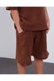 Boy's Muslin Fabric 100% Cotton Summer 2-Piece Suit with Stand Collar Shorts - 4