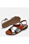 Large Size Women's Sandals Genuine De Leather 1-42-43-44-Silver - 5