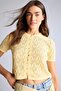Lace-Like Knit Short-Sleeved Cardigan H6582Ax26Sp - 3