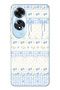 Oppo A60 Compatible Blue Bow and Floral Print Transparent Phone Case