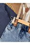 Baby Boy Jeans Pants Shirt Set with Belt Straps and Bow Tie - 3