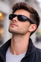 Fleece Ize - Black Color Original Men's Sunglasses with Uv400 Protection 63 Ekartman Dkg6276C1 - 4
