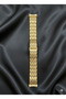 20mm Diameter Curved End Gold Color Steel Watch Band - 4