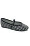 Feles Belt Buckle Pearl Stone Detailed Women's B Ballet Flats Shoes Black - 3