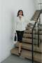 Ecru Waist-Sitting Blazer Jacket with Belt Detail