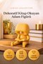 Decorative Figure of Man Reading a Book Led Night Light Gold Lumina Collection