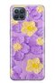 Oppo Reno 4 Lite Compatible Purple Yellow Floral Print Transparent Phone Case