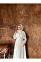 Hijab Shawl Detailed Stone Embellished Long Evening Dress – Leyla Model - 2