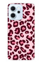 Oppo Reno 14F Compatible Pink Transparent Phone Case Pack of Leopard Printed