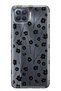 Oppo Reno 4 Lite Compatible Black Floral Print Transparent Phone Case