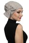 Çi̇ğdem Aydinfiyonklu Beige Ready-To-Wear Turban Hijab Pool Cap - 3