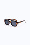 Murvik Black Glass Leopard Printed Pcs Retro Square Bone Frame Unisex Uv400 Vintage Retro Sunglasses