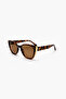 Purvelon Leopard Printed Li Frame Retro Square Bone Frame Unisex Uv400 Vintage Retro Sunglasses