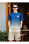 Men Ombre Look T-Shirt and Shorts Set - 4