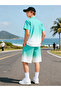 Men Tropical Ombre Look Shirt and Shorts Co-Ords - 2