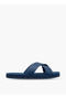Men's Logo Detail Cross Strap Flip Flops - 2