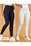 Women Black&White Full Length Leggings Pack Of 2