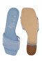 Women's Rhinestone Studded Slip-On Heels in Blue - 5
