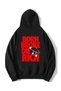 Born Broke Die Rich Unisex Oversized Black Hooded Hoodie