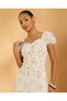 Women Cream Floral Printed Dress - 2